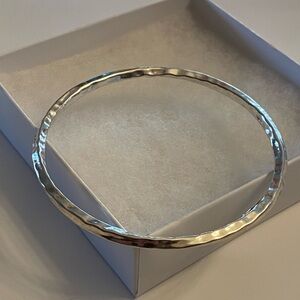 Vintage ATI Mexico Sterling Silver Hammered Bangle Bracelet